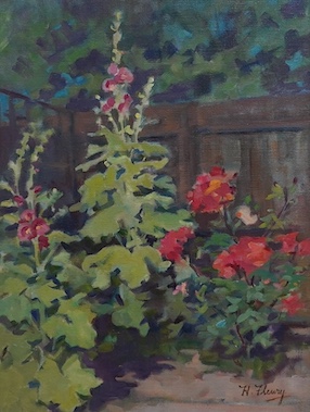 H. Fleury, oil on canvas, Study of flowers, signed, 52 x 40cm, ornately framed. Condition - good